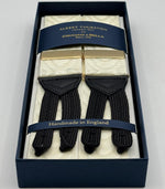 Albert Thurston for Cruciani &amp; Bella
Made in England
Adjustable Sizing
40 mm Woven Barathea
Ivory Moirè Plain Color Braces
Braid ends
Y-Shaped
Gold Fittings
Size Multifit Adjustable&nbsp;Length:&nbsp;115cm (= 45 inch) Maximum