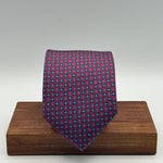 Cruciani &amp; Bella
100% Printed Silk&nbsp;
Tipped
Red, Green and Light Blue Motif Tie
Handmade in Italy
8,5 cm x 148 cm
New Old Stock