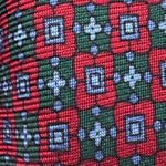 Cruciani &amp; Bella
100% Printed Silk&nbsp;
Tipped
Red, Green and Light Blue Motif Tie
Handmade in Italy
8,5 cm x 148 cm
New Old Stock