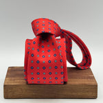 Cruciani &amp; Bella
100% Printed Silk&nbsp;
Tipped
Red, Light Blue and Blue Floral Motif Tie
Handmade in Italy
8 cm x 148 cm
New Old Stock