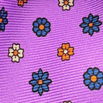 Cruciani &amp; Bella
100% Printed Silk&nbsp;
Tipped
Pink, Blue, Rust and Yellow Floral Motif Tie
Handmade in Italy
8 cm x 148 cm
New Old Stock