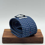 Cruciani &amp; Bella
100% Printed Silk&nbsp;
Tipped
Blue, Light Blue and White Motif Tie
Handmade in Italy
8 cm x 148 cm
New Old Stock