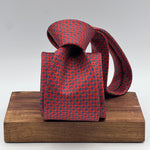 Cruciani &amp; Bella
100% Printed Silk&nbsp;
Tipped
Red and Light Blue Motif Tie
Handmade in Italy
8 cm x 148 cm
New Old Stock