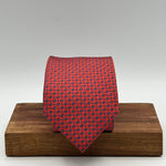 Cruciani &amp; Bella
100% Printed Silk&nbsp;
Tipped
Red and Light Blue Motif Tie
Handmade in Italy
8 cm x 148 cm
New Old Stock