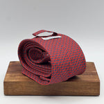 Cruciani &amp; Bella
100% Printed Silk&nbsp;
Tipped
Red and Light Blue Motif Tie
Handmade in Italy
8 cm x 148 cm
New Old Stock