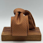 Cruciani &amp; Bella
100% Printed Silk&nbsp;
Tipped
Orange and Light Blue Motif Tie
Handmade in Italy
8 cm x 148 cm
New Old Stock