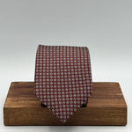 Cruciani &amp; Bella
100% Printed Silk&nbsp;
Tipped
Red Wine, Grey, Yellow, and White Floral Motif Tie
Handmade in Italy
8 cm x 148 cm
New Old Stock