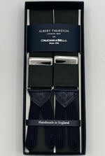 Albert Thurston - Woven Barathea Braces  - 40 mm -  Tartan Green Plain  # 9887