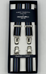 Albert Thurston - Elastic Clip-on-braces  - 25 mm - Multicolor  Stripes #4847