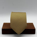 Cruciani &amp; Bella
100% Printed Silk&nbsp;
Tipped
Yellow, Light Blue and Rust Motif Tie
Handmade in Italy
8 cm x 148 cm
New Old Stock