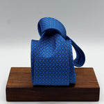 Cruciani &amp; Bella
100% Printed Silk&nbsp;
Tipped
Light Blue and Blue Motif Tie
Handmade in Italy
8 cm x 148 cm
New Old Stock
