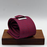 Cruciani &amp; Bella
100% Printed Silk&nbsp;
Tipped
Red, Light Blue and Blue Motif Tie
Handmade in Italy
8 cm x 148 cm
New Old Stock