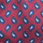 Cruciani &amp; Bella
100% Printed Silk&nbsp;
Tipped
Red, Light Blue and Blue Motif Tie
Handmade in Italy
8 cm x 148 cm
New Old Stock