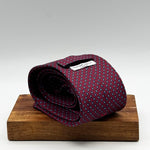 Cruciani &amp; Bella
100% Printed Silk&nbsp;
Tipped
Red, Light Blue and Blue Motif Tie
Handmade in Italy
8 cm x 148 cm
New Old Stock