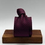 Cruciani &amp; Bella
100% Printed Silk&nbsp;
Tipped
Red, Light Blue and Blue Motif Tie
Handmade in Italy
8 cm x 148 cm
New Old Stock