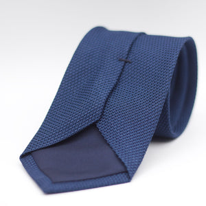 Cruciani & Bella 100% Silk Grenadine garza fina  Tipped Hand rolled blades Indigo Blue tie Handmade in Italy 8 cm x 150 cm