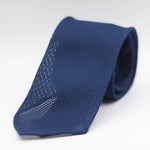 Cruciani & Bella 100% Silk Grenadine Garza Grossa Woven in Italy Unlined Indigo blue plain tie Handmade in Italy 8 cm x 150 cm