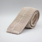 Cruciani & Bella - Knitted Silk - Light Beige Solid Tie