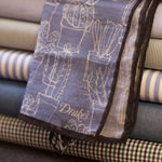 Drake's 72% Cotton 28% Silk Hand-rolled Light Blue and White -  Pocket Square Handmade in Italy 41 cm X 41cm