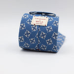 Cruciani & Bella - Printed Madder Silk  - Light Blue and White Tie