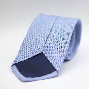 Cruciani & Bella 100% Silk Grenadine garza fina  Tipped Light Blue tie  Handmade inItaly 8 cm x 150 cm