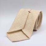 Cruciani & Bella 100% Wool Flannel Unlined Hand rolled blades Light Brown Tie Handmade in Italy 8 cm x 150 cm