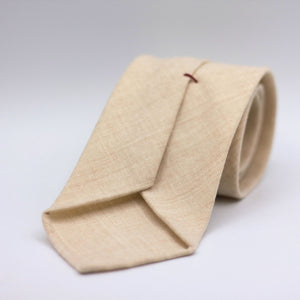 Cruciani & Bella 100% Wool Flannel Unlined Hand rolled blades Light Brown Tie Handmade in Italy 8 cm x 150 cm