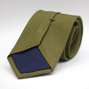 Cruciani & Bella 100% Silk Grenadine Garza Grossa Woven in Italy Tipped Light Green plain tie Handmade in Italy 8 cm x 150 cm