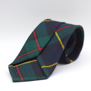 Cruciani & Bella 100% Italian Woven Wool Tartan Unlined Hand rolled blades MacLeod of Harris Modern Tartan Tie Handmade in Italy 8 cm x 150 cm