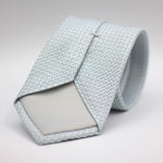 Cruciani & Bella 100% Silk Grenadine Garza Grossa Woven in Italy Tipped Milk and Mint  tie Handmade in Italy 8 cm x 150 cm