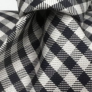 N.O.S. Cruciani & Bella - Silk - Black and White Cheeck Tie 