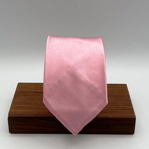 N.O.S. Cruciani & Bella - Silk - Pink Plain Unlined Tie 