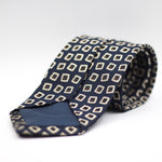 Holliday & Brown - Woven Jacquard Silk - Navy, Off White, Black and Brown Tie
