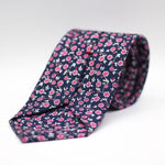 Cruciani & Bella - Silk - Navy, Pink and White Floral Motif Tie