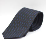 Holliday & Brown - Woven Jacquard Silk - Navy, light Blue pin dots Tie 