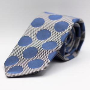 Navy micro pied de poule, Light Blue coin dots Tie