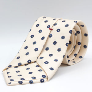 Cruciani & Bella - Silk - Off White, Blue and Indigo Tie