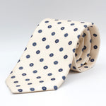 Cruciani & Bella - Silk - Off White, Blue and Indigo Tie