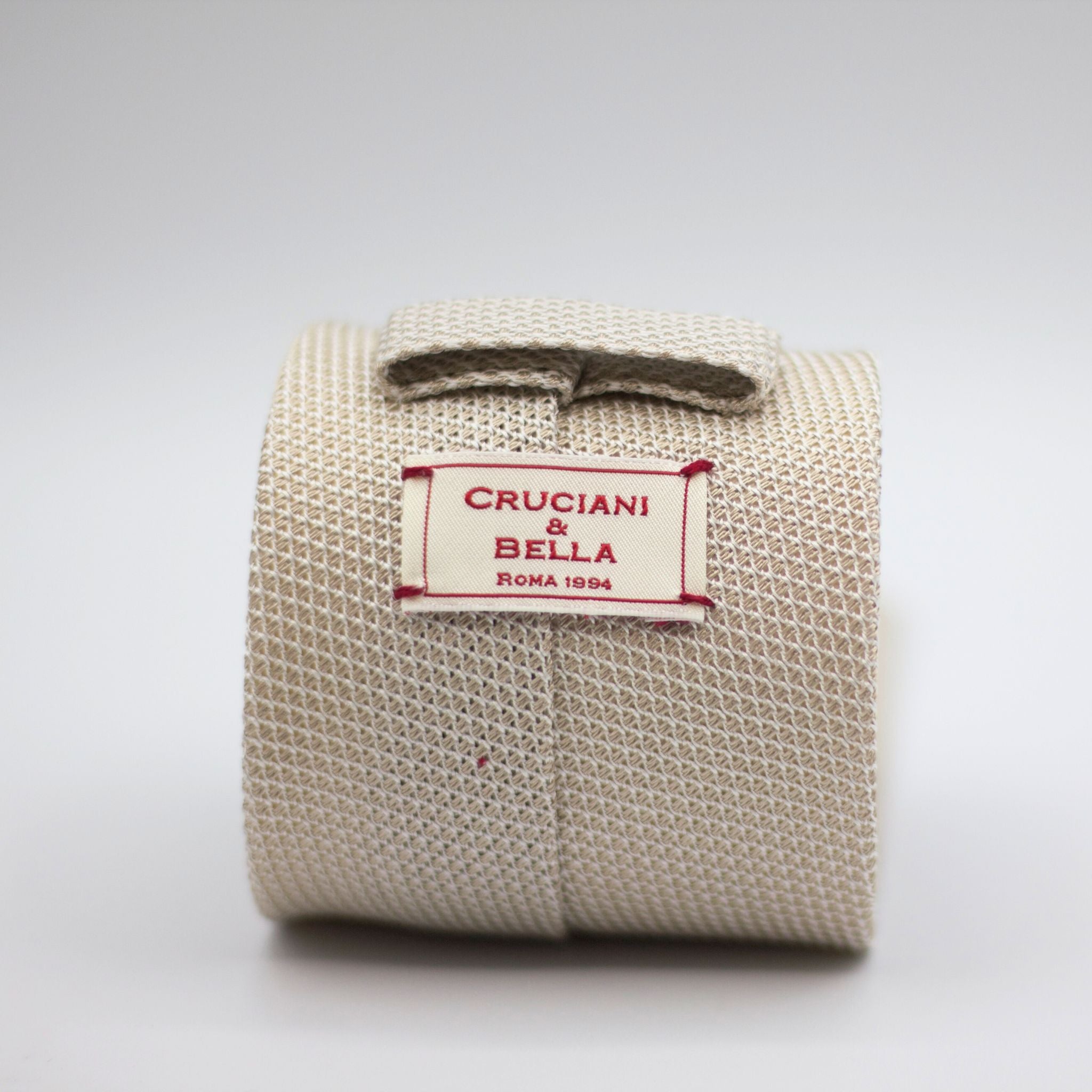 Cruciani & Bella 100% Silk Grenadine garza fina  Tipped Off White tie Handmade inItaly 8 cm x 150 cm