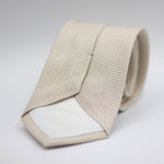 Cruciani & Bella 100% Silk Grenadine garza fina  Tipped Off White tie Handmade inItaly 8 cm x 150 cm