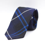Cruciani & Bella 100% Italian Woven Wool Tartan Unlined Hand rolled blades Patriot  Modern Tartan Tie Handmade in Italy 8 cm x 150 cm