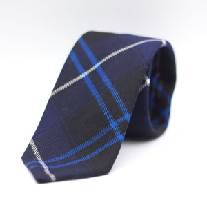 Cruciani & Bella 100% Italian Woven Wool Tartan Unlined Hand rolled blades Patriot  Modern Tartan Tie Handmade in Italy 8 cm x 150 cm