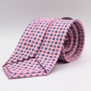 Holliday & Brown - Printed Silk - Pink, Light Blue and Blue Daisies Tie