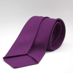 Cruciani & Bella 100% Tasmania  Wool Unlined Hand rolled blades Purple Unlined Tie  Handmade in Italy 8 cm x 150 cm