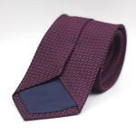 Cruciani & Bella 100% Silk Grenadine Garza Grossa Woven in Italy Tipped Purple and black  tie Handmade in Italy 8 cm x 150 cm