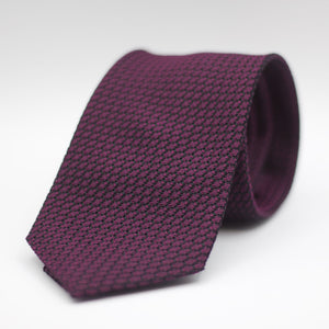Cruciani & Bella 100% Silk Grenadine Garza Grossa Woven in Italy Tipped Purple and black  tie Handmade in Italy 8 cm x 150 cm