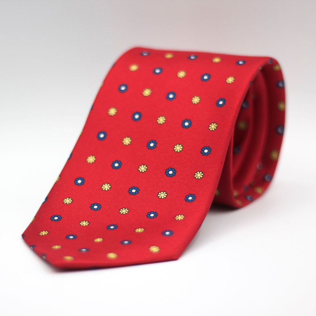 Cruciani & Bella - Silk - Red, Blue, and Yellow Tie