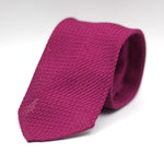 Cruciani & Bella 100% Silk Grenadine Garza Grossa Woven in Italy Unlined Hand rolled blades Rich Pink unlined tie  Handmade in Italy 8 cm x 150 cm