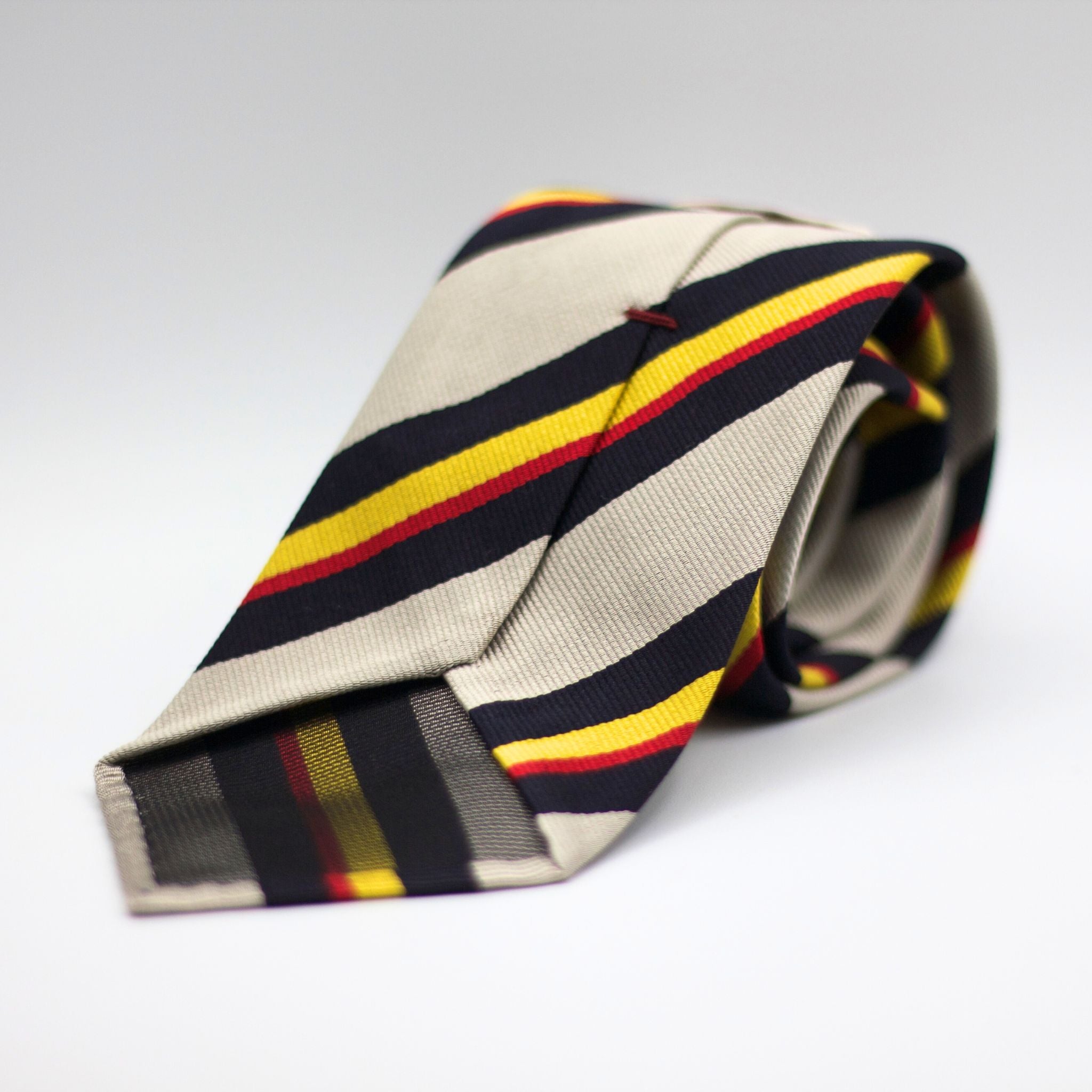 Cruciani & Bella - Woven Silk  - "Royal Scots Greys" Unlined Regimental Tie