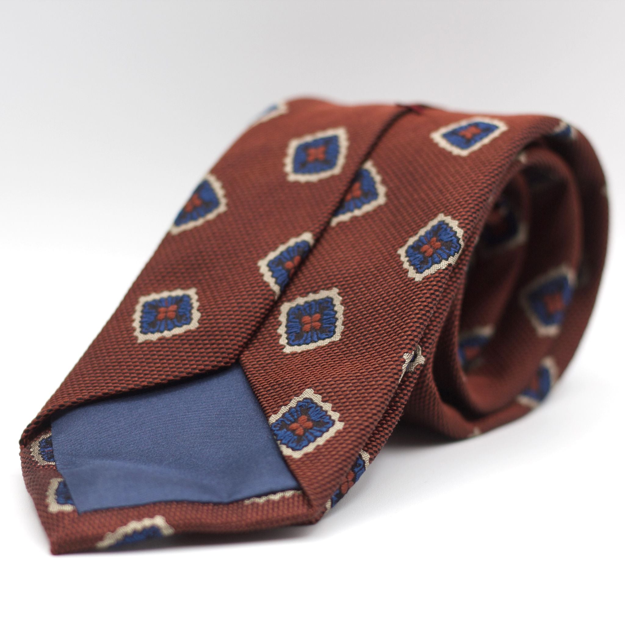  Rust, Blue and Beige Tie